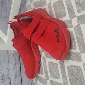 FILA red Boys athletic shoes size 3